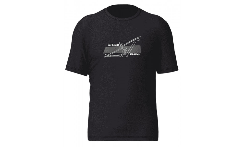 T-paita Cube Organic Stereo anthracite - 1