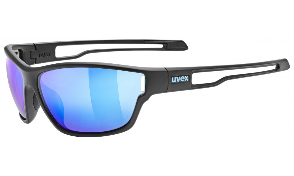 Lasit Uvex sportstyle 806 black matt / mirror blue - 1