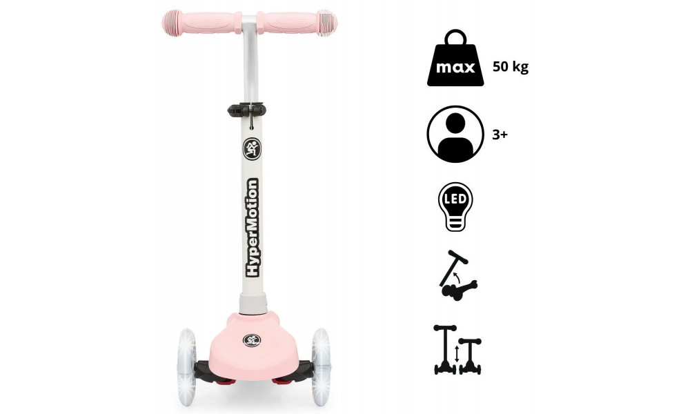 Potkupyörä HyperMotion Tringo LED pink - 5