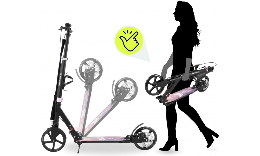 Potkupyörä HyperMotion Skyline black-pink - 5