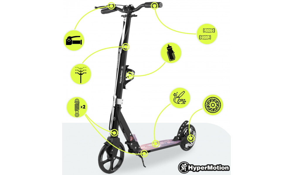 Potkupyörä HyperMotion Skyline black-pink - 7