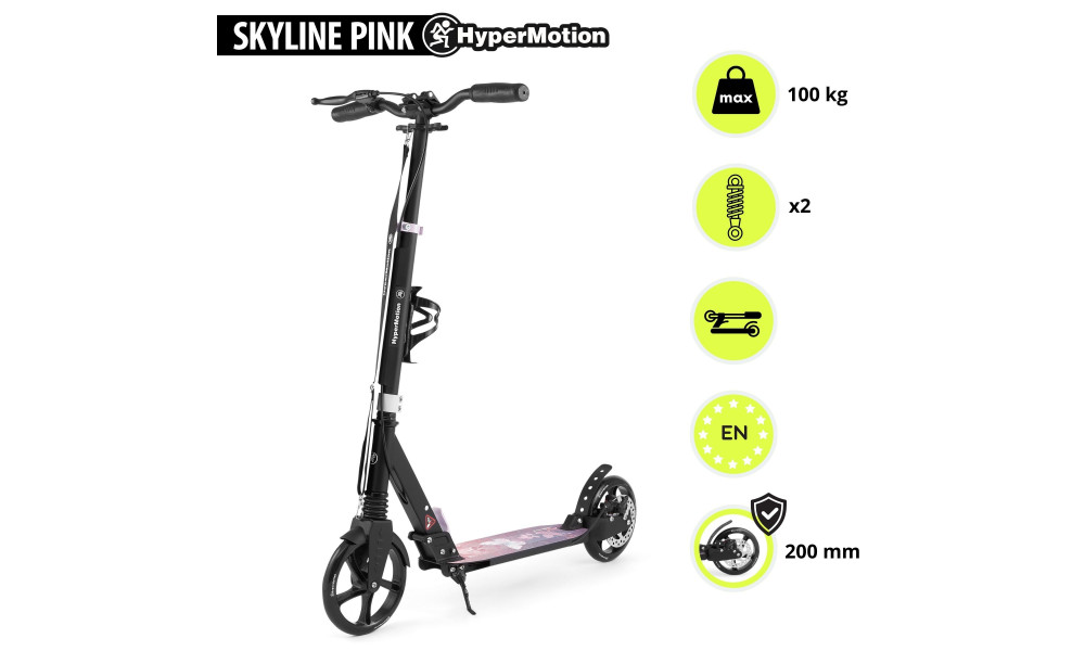 Potkupyörä HyperMotion Skyline black-pink - 13