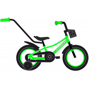 Polkupyörä Karbon Jazz 16 green neon