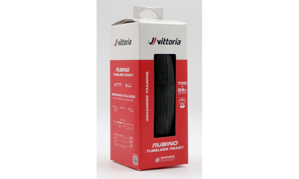 Rengas 28" Vittoria Rubino V G2.0 TLR Fold 700x32c / 32-622 black - 3