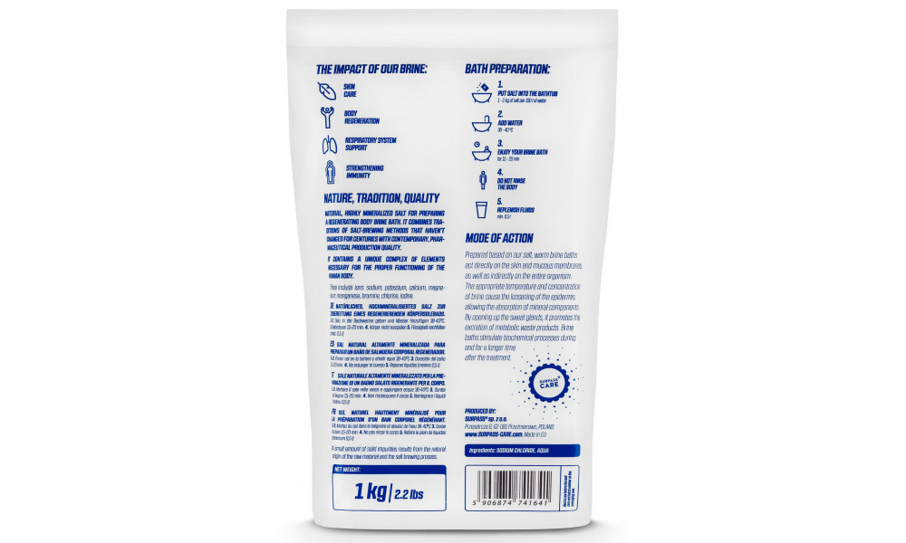 Kylpysuolat Surpass Recovery Natural 1kg - 4