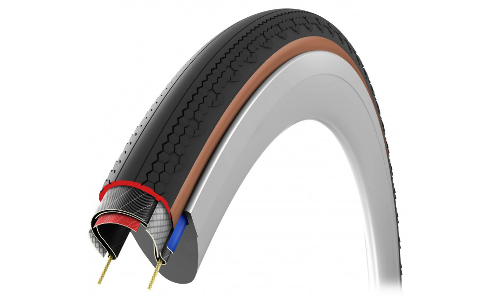 Rengas 28" Vittoria Terreno T10 Hardpack G2.0 TLR Fold 700x45c / 45-622 brown-black - 7