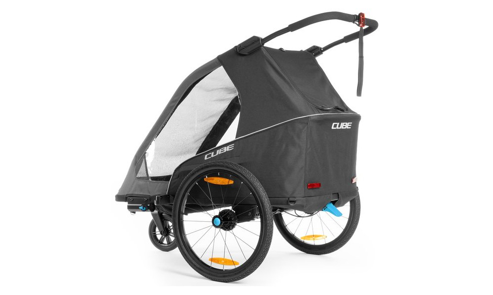 Kids trailer Cube Double Pure black-grey - 8