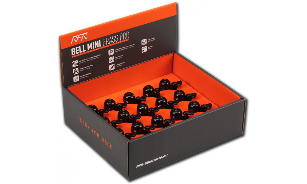Soittokello RFR Mini Brass Pro black'n'white box (20 kpl.) - 1
