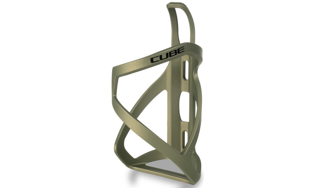 Bottle cage Cube HPP Left-Hand Sidecage matt reed green'n'black 