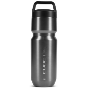 Bottle Cube Arc 700 stainless steel brushed grey
