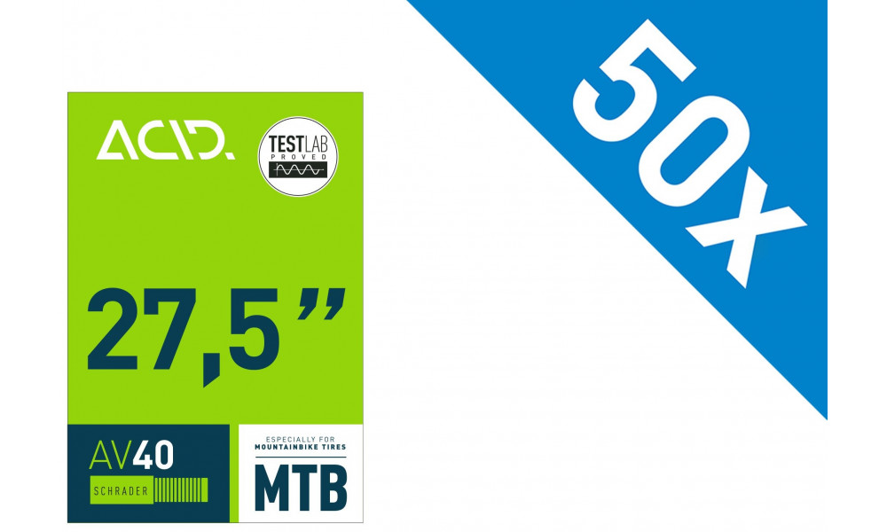 Sisäkumi 27.5" ACID MTB AV 40mm 47/54-584 Workshop (50 pcs.) 