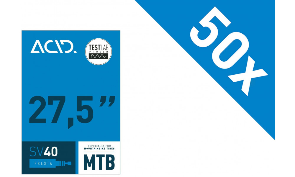 Sisäkumi 27.5" ACID MTB SV 40mm 47/54-584 Workshop (50 pcs.) 