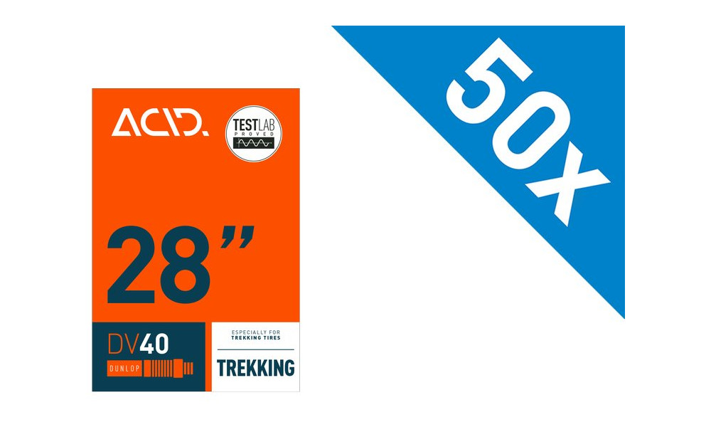Sisäkumi 28" ACID Trekking DV 40mm 28-622/38-630 Workshop (50 pcs.) 