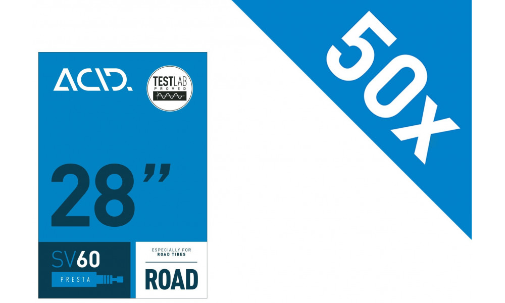 Sisäkumi 28" ACID Road SV 60mm 28-622/32-630 Workshop (50 pcs.) 