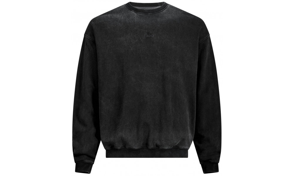 Sweater Cube Organic Script GTY Fit washed grey - 1