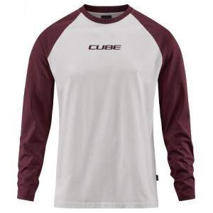 Jersey Cube Organic Longsleeve red'n'beige