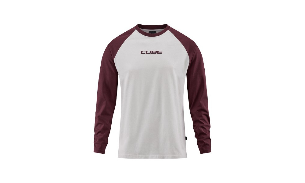 Jersey Cube Organic Longsleeve red'n'beige - 1