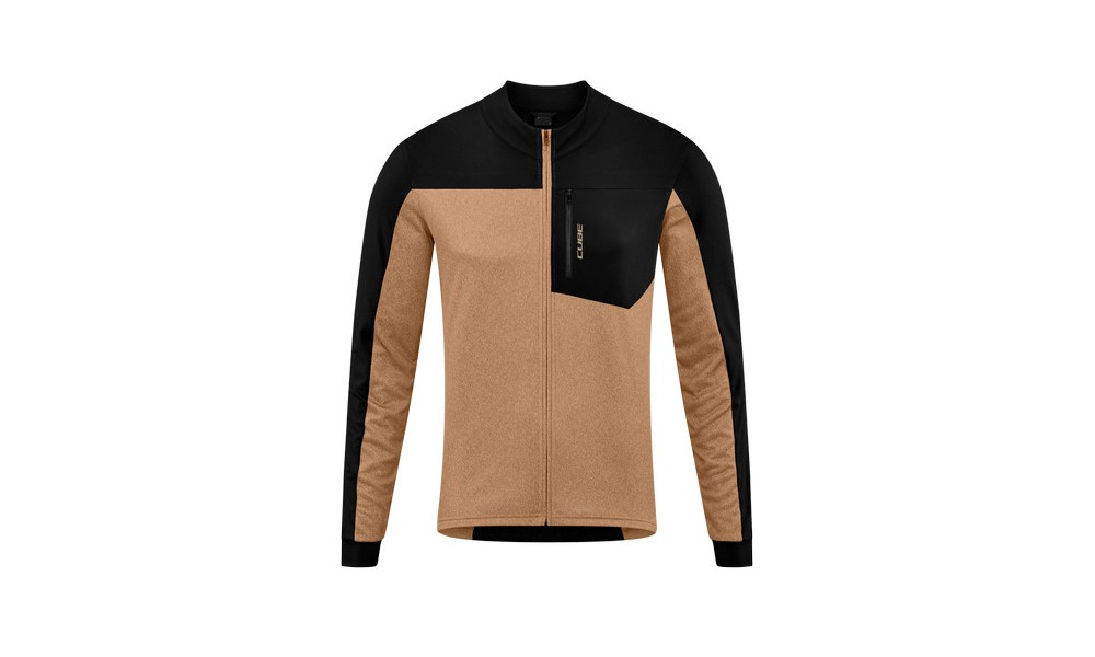 Cycling jersey Cube ATX Full Zip CMPT L/S brown'n'black - 1