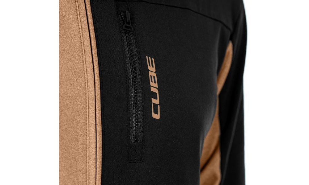 Cycling jersey Cube ATX Full Zip CMPT L/S brown'n'black - 2