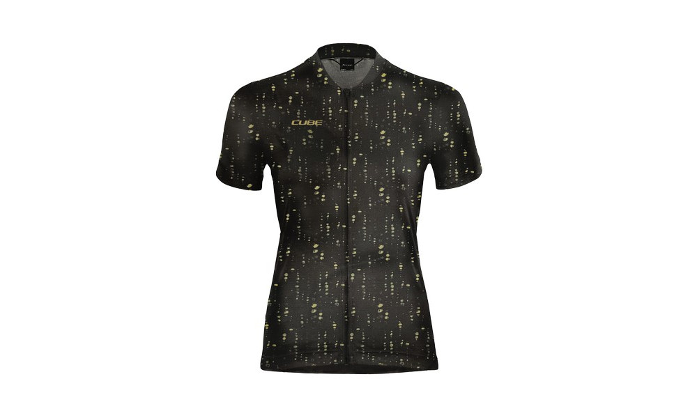 Cycling jersey Cube ATX WS Full Zip CMPT S/S black pattern 
