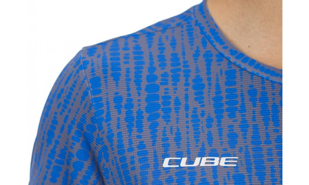 Cycling jersey Cube ATX WS Round Neck S/S violet pattern - 3