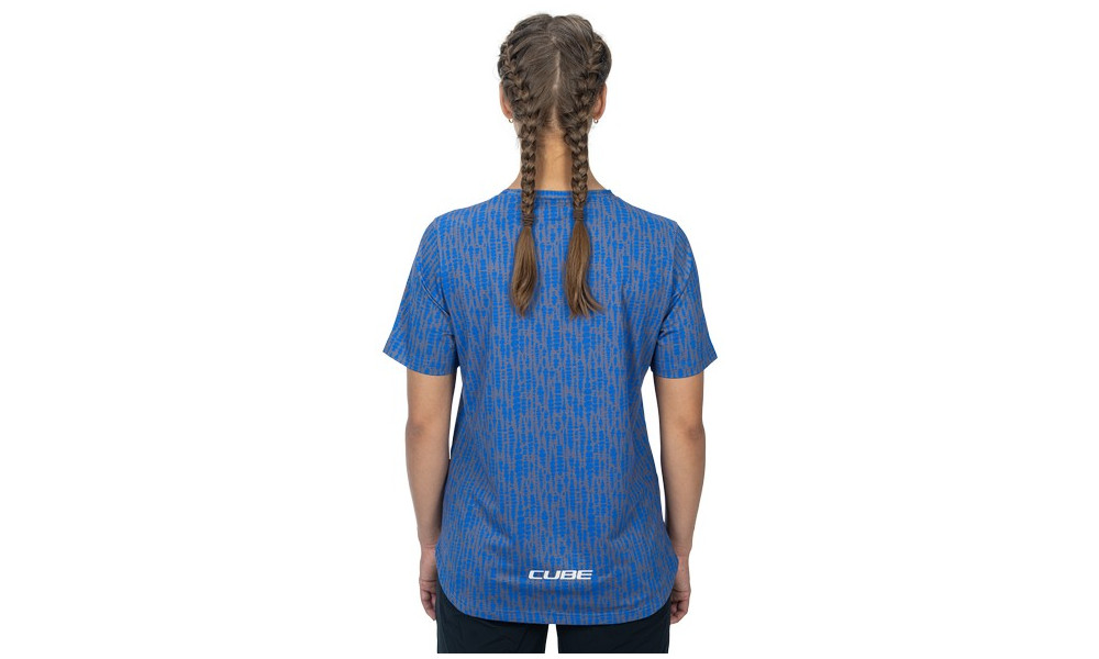 Cycling jersey Cube ATX WS Round Neck S/S violet pattern - 4