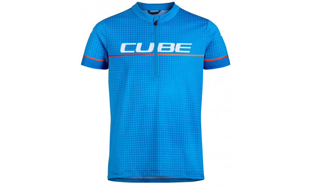 Cycling jersey Cube Road/XC Half Zip Rookie S/S white'n'blue'n'red - 1