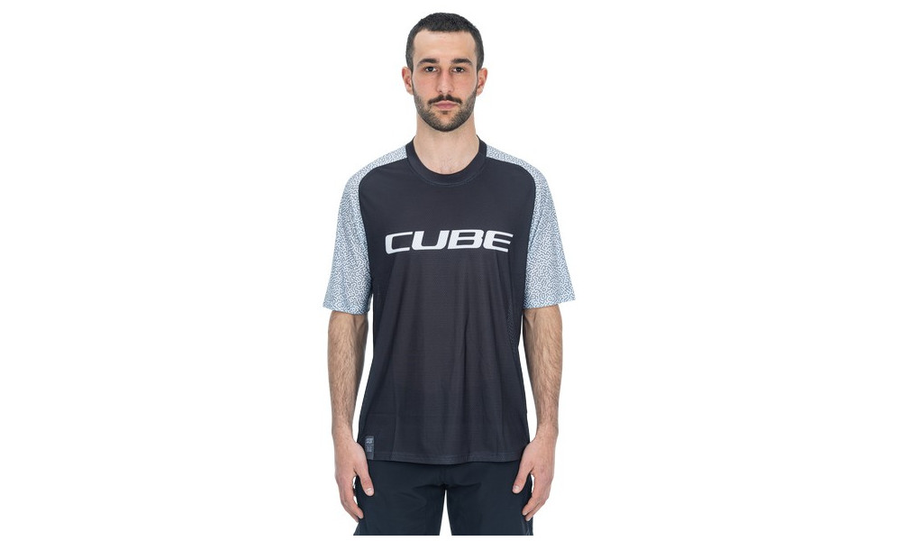 Cycling jersey Cube Vertex Round Neck S/S black - 5