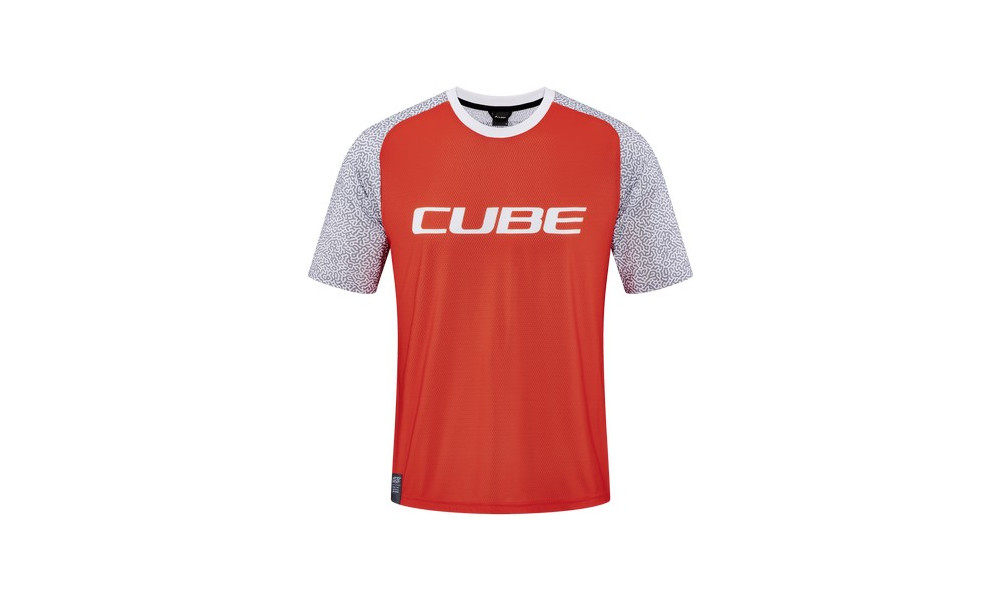 Cycling jersey Cube Vertex Round Neck S/S orange - 1