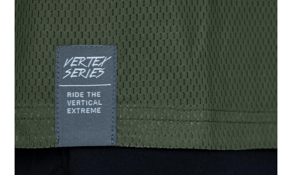 Cycling jersey Cube Vertex Round Neck TM L/S olive'n'grey - 3