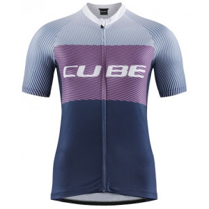 Cycling jersey Cube Teamline WS CMPT S/S blue'n'violet