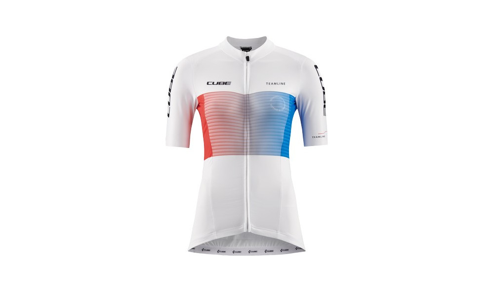 Cycling jersey Cube Teamline WS S/S white'n'blue'n'red - 1