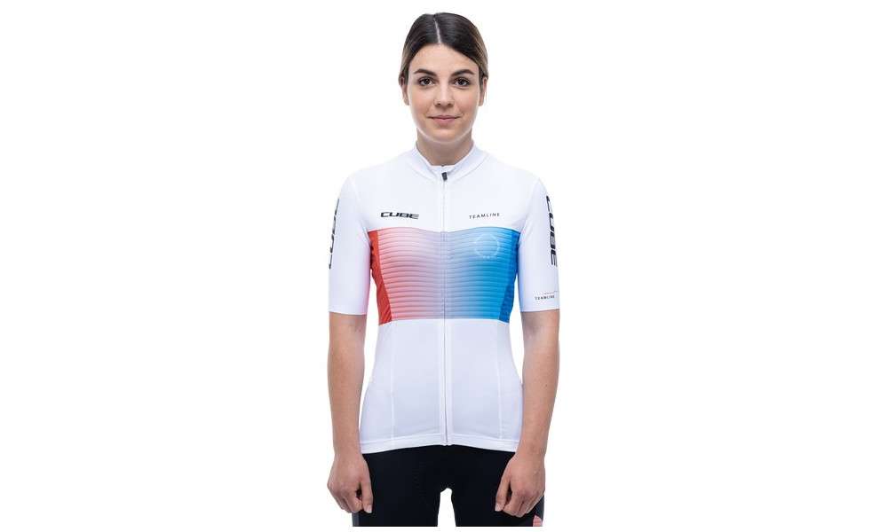 Cycling jersey Cube Teamline WS S/S white'n'blue'n'red - 5