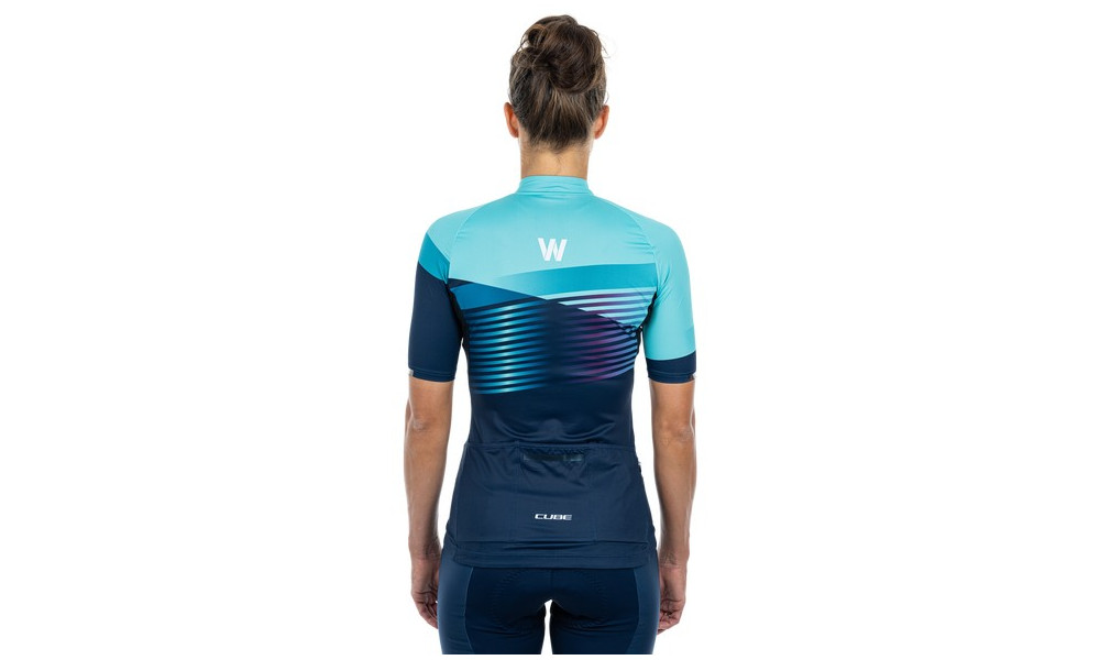 Cycling jersey Cube Teamline WS S/S blue'n'mint - 4