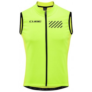 Cycling gilet Cube Blackline Softshell Safety neon yellow