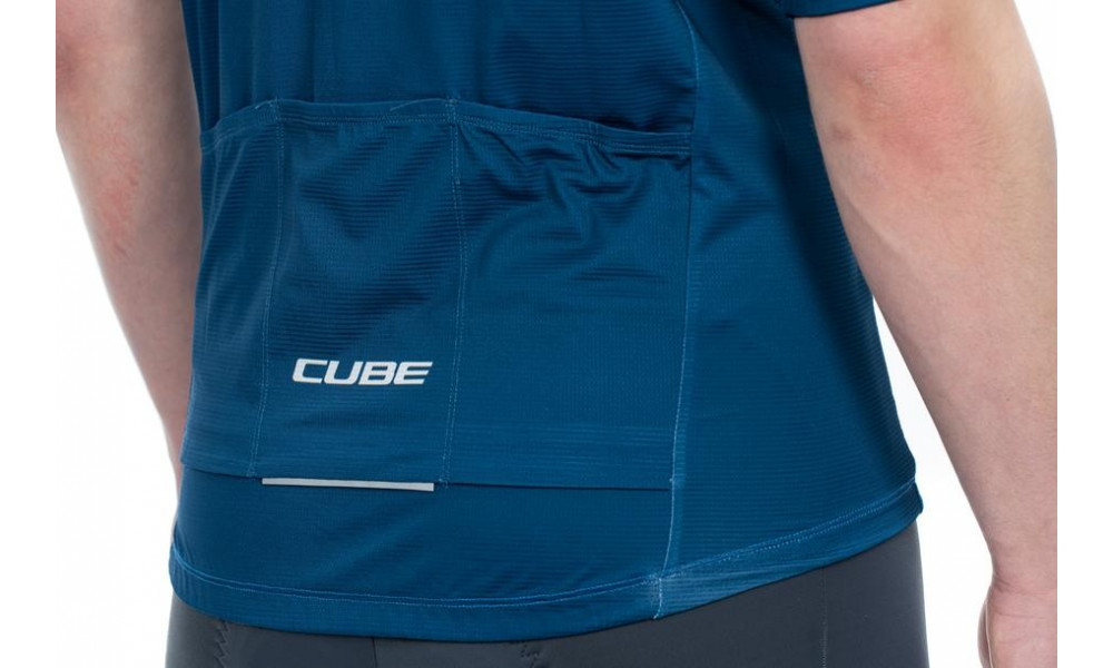 Cycling jersey Cube Blackline CMPT S/S blue'n'white - 2