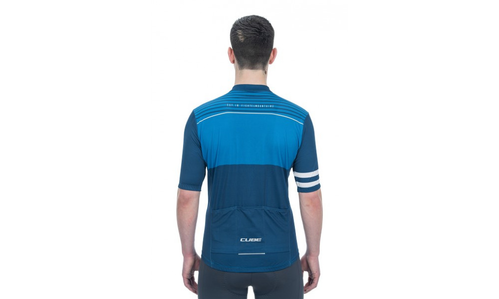 Cycling jersey Cube Blackline CMPT S/S blue'n'white - 4