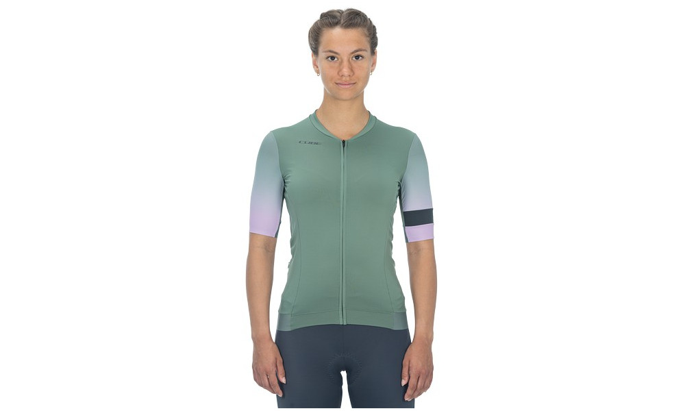 Cycling jersey Cube Blackline WS FADE S/S olive'n'violet - 6