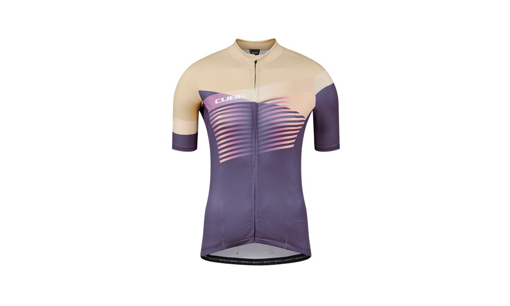 Cycling jersey Cube Teamline WS S/S violet'n'sand - 1