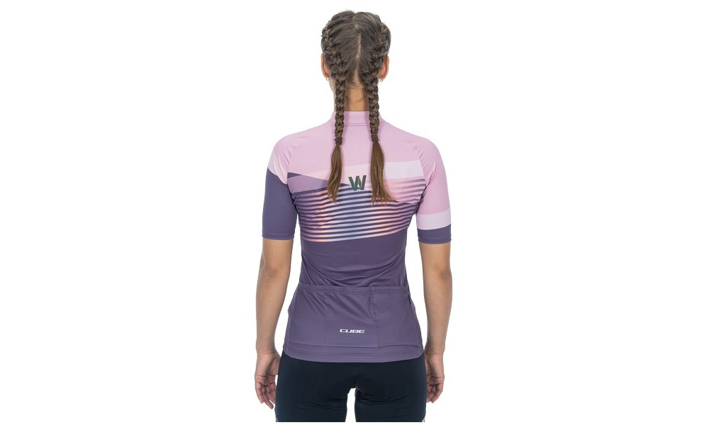 Cycling jersey Cube Teamline WS S/S violet'n'rose - 4