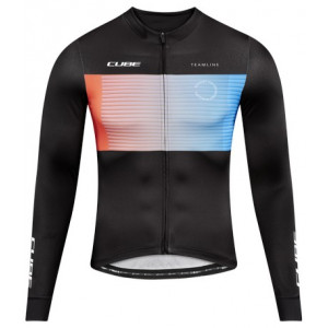 Cycling jersey Cube Teamline L/S black'n'blue'n'red
