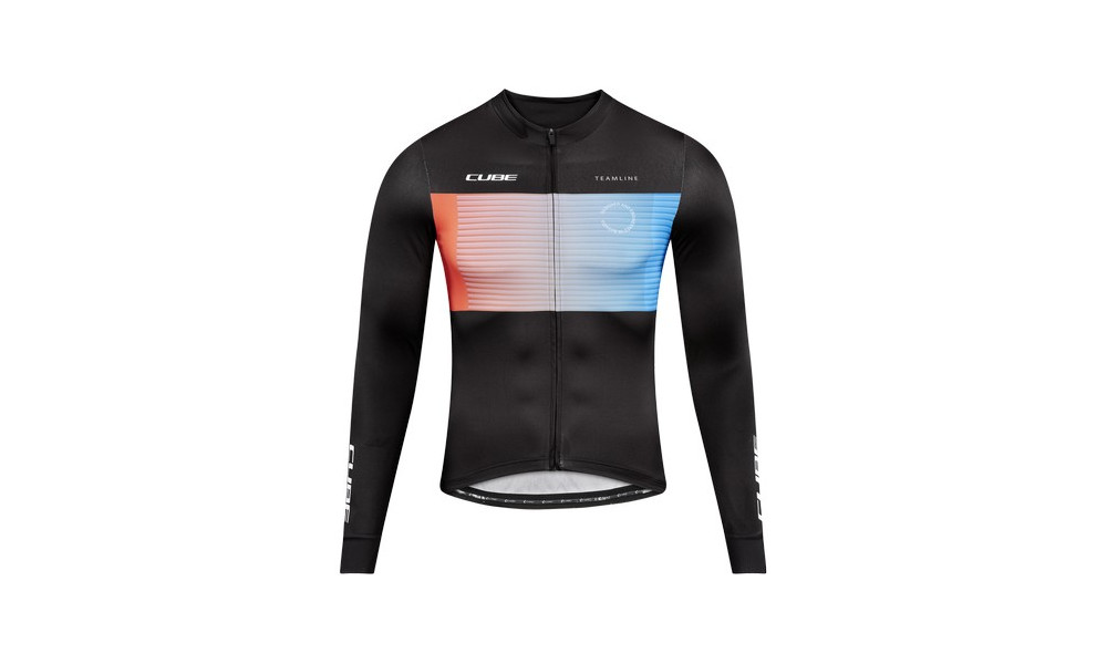 Cycling jersey Cube Teamline L/S black'n'blue'n'red - 1