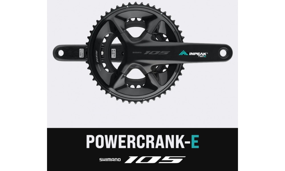 Kampisarja tehomittarilla INPEAK Twin2 Shimano 105 FC-R7100 50-34T - 10