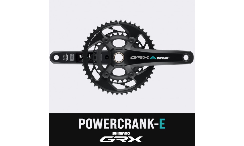 Kampisarja tehomittarilla INPEAK Twin2 Shimano GRX FC-RX820-2 48-31T - 2