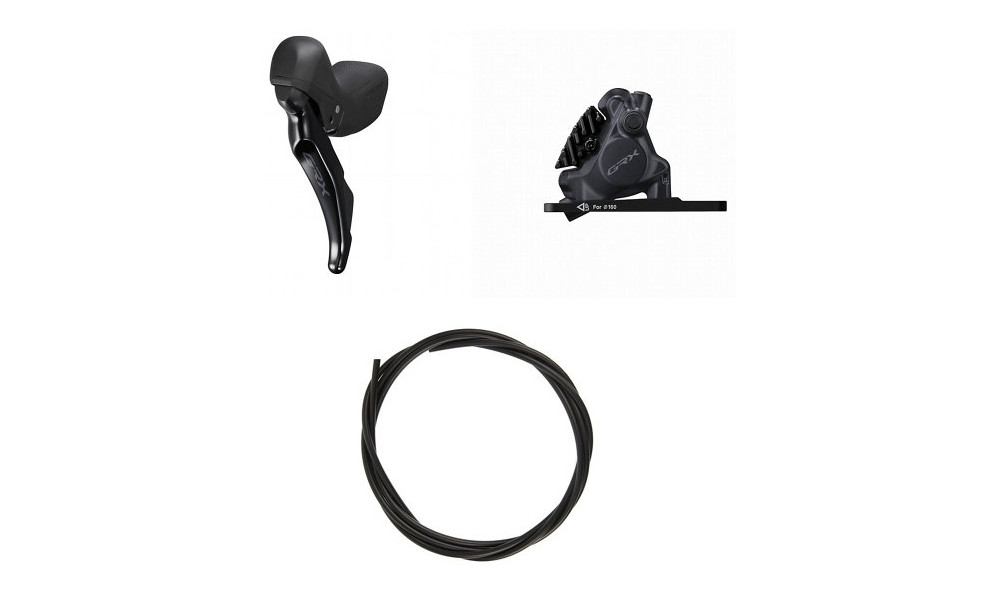 Levyjarru etu Shimano GRX ST-RX400 (L) + BR-RX410 (F) J-Kit flat 2x10-speed 