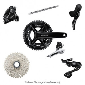 Sarja ryhmävaihteiston osia Shimano 105 R7120 Mech 165mm 50x34T