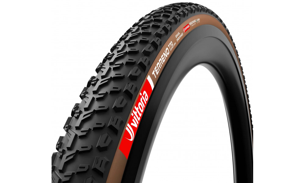 Rengas 28" Vittoria Terreno T70 Coarse loose G2.0 TLR Fold 700x45c / 45-622 brown-black - 1