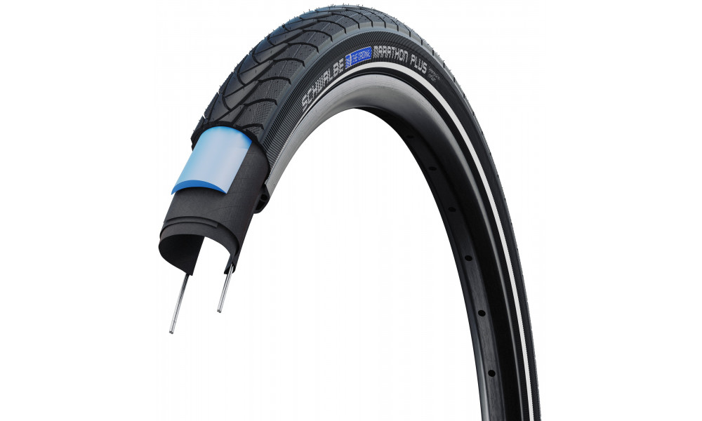 Rengas 28" Schwalbe Marathon Plus HS 348 Perf Wired 40-622 / 28x1.50 Black-Reflex - 3