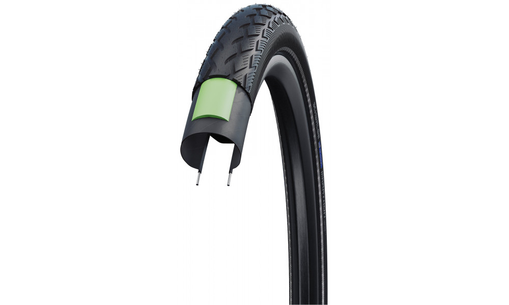 Rengas 28" Schwalbe Marathon HS 420 Perf Wired 40-622 / 28x1.50 Black-Reflex - 3