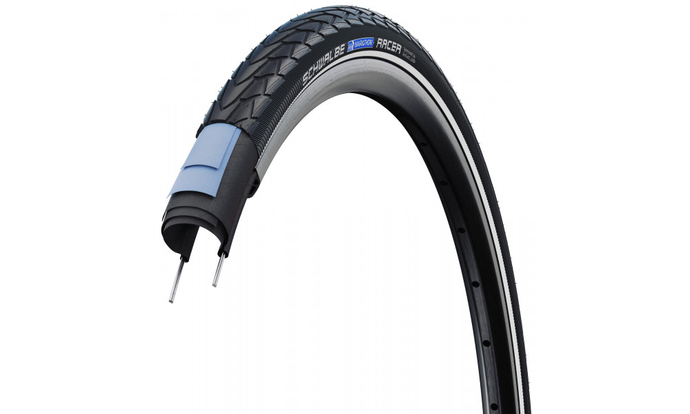 Rengas 28" Schwalbe Marathon Racer HS 429 Perf Wired 35-622 / 28x1.35 Black-Reflex - 2